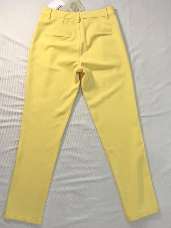 Bold Yellow Statement Pant | Minimum Tailored Ankle Trousers | Size 6 | NWT - Picture 7 of 12